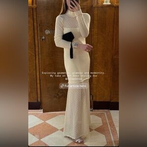 Posse Mock neck white dress